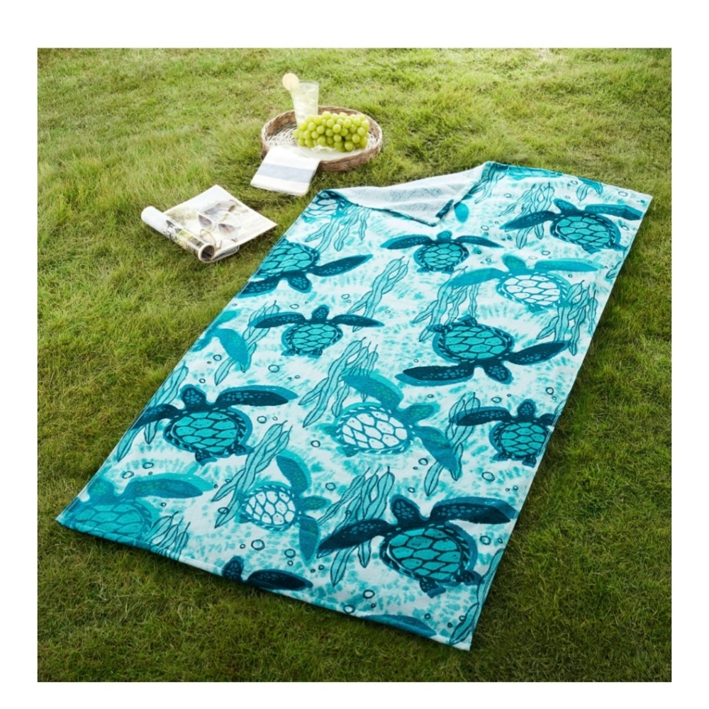 2 Nwt Huge Sea Turtle Bath Sheet